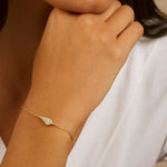 Halo Bracelet shown in a lifestyle setting, alternate view
