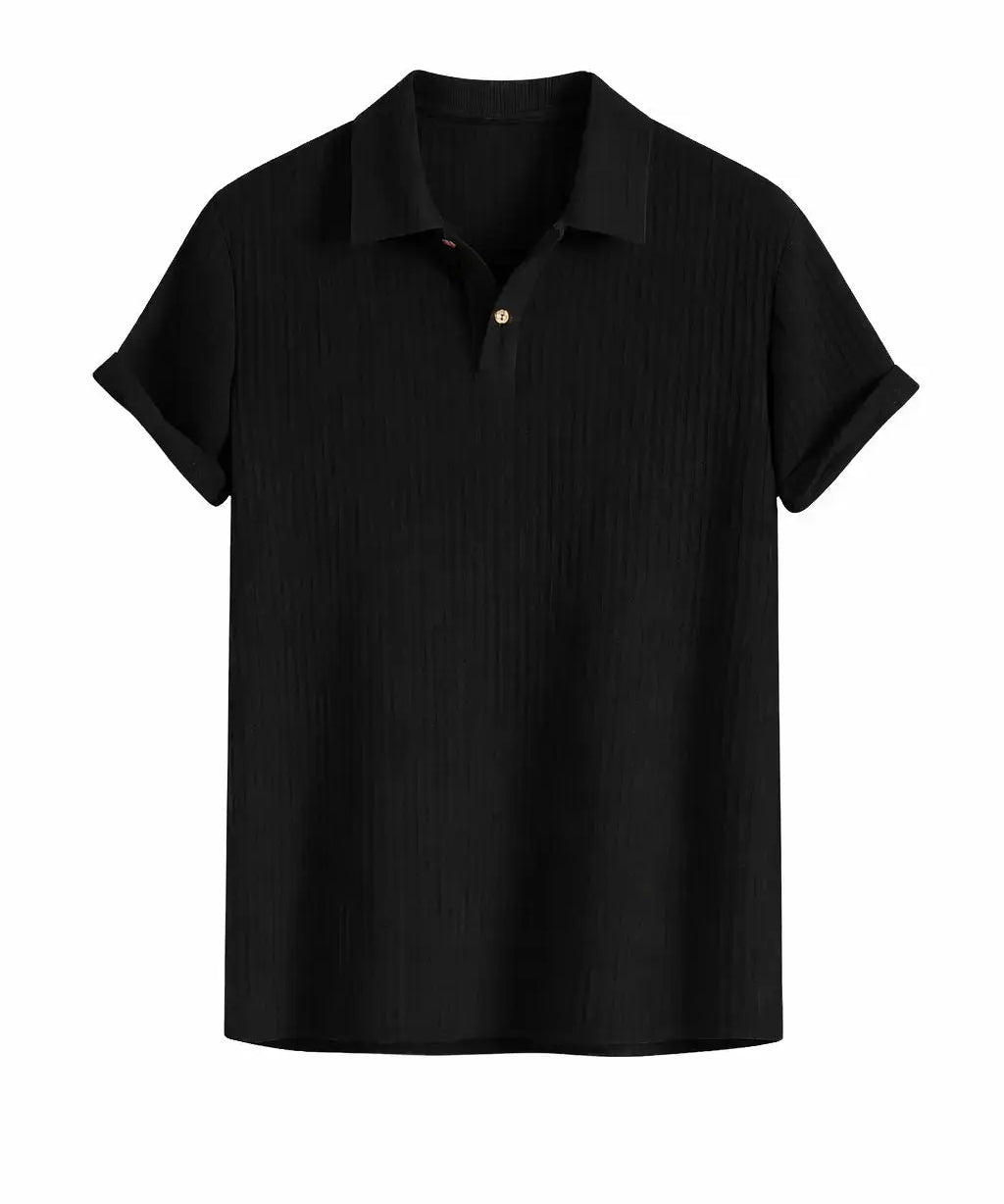 Front view of Black Hampton Breeze Polo