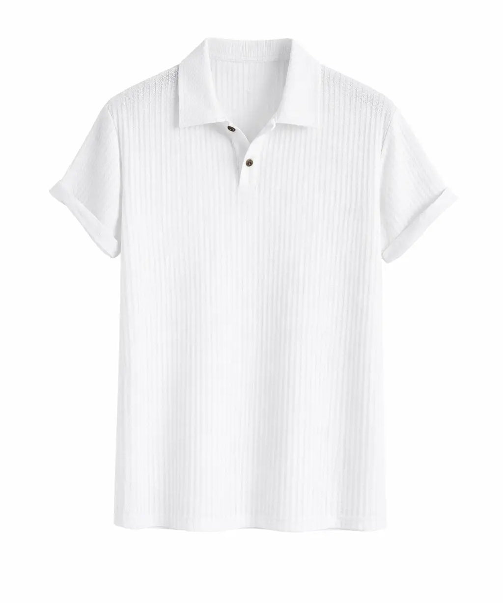 Front view of White Hampton Breeze Polo