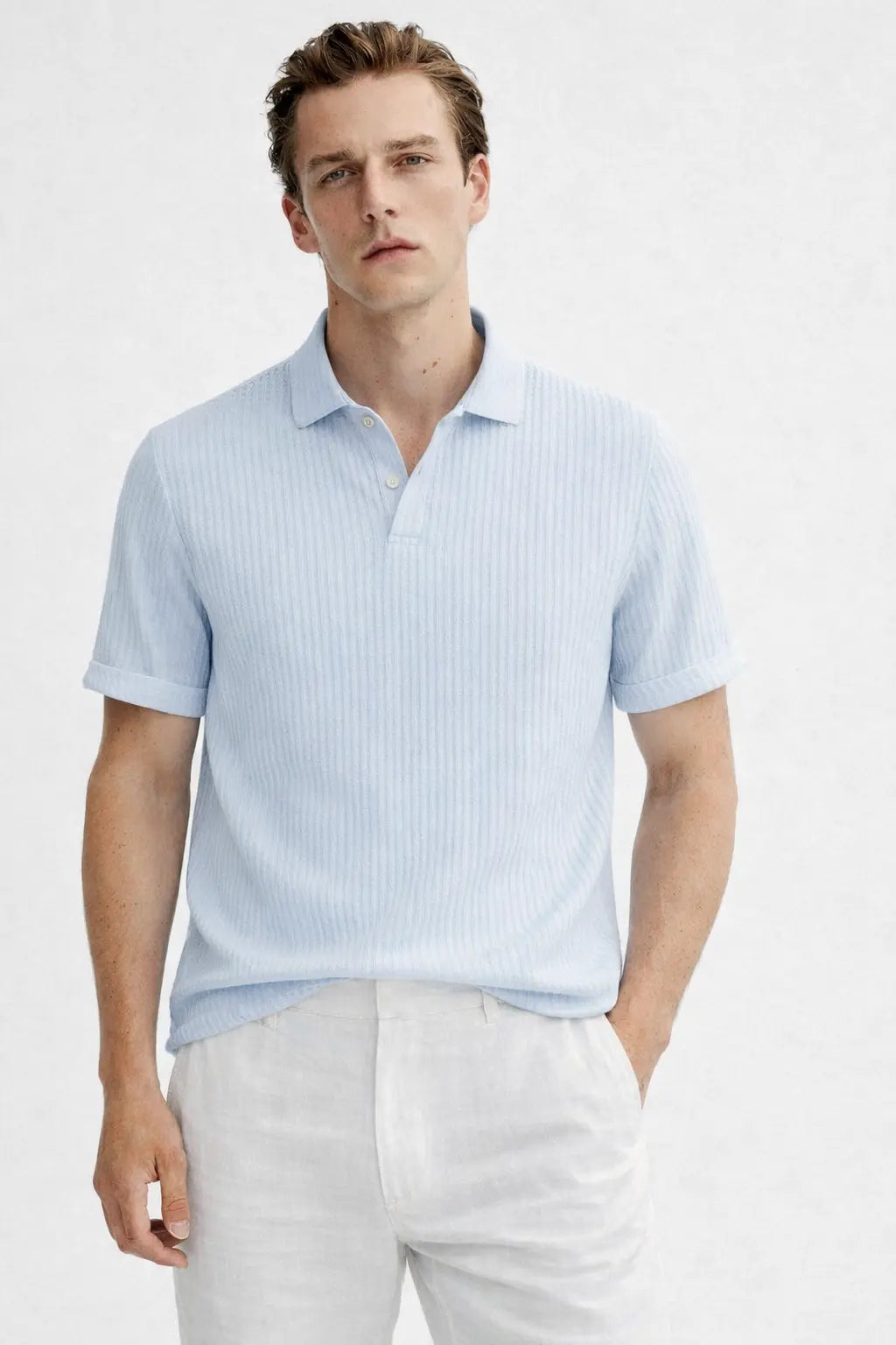 Hampton Breeze Polo shown in a lifestyle setting, alternate view