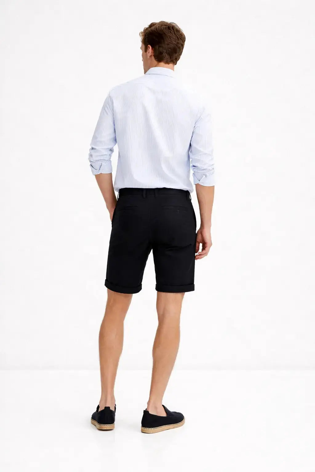 Back view of Harbor Chino Shorts, close up