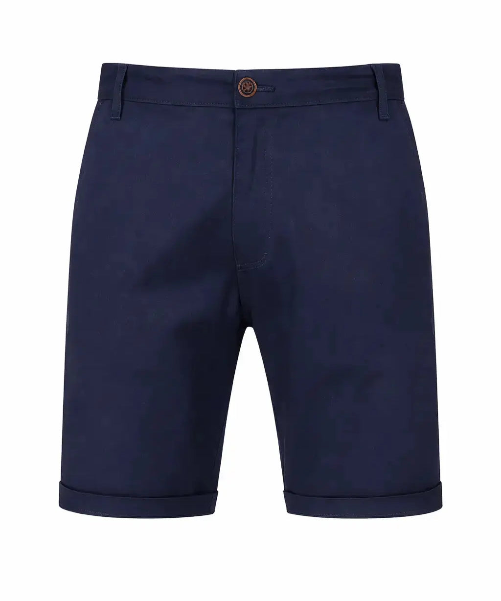 Front view of Navy Blue Harbor Chino Shorts