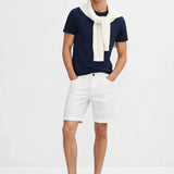 Harbor Chino Shorts shown in a lifestyle setting, alternate view