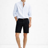 Harbor Chino Shorts shown in a lifestyle setting, cropped view