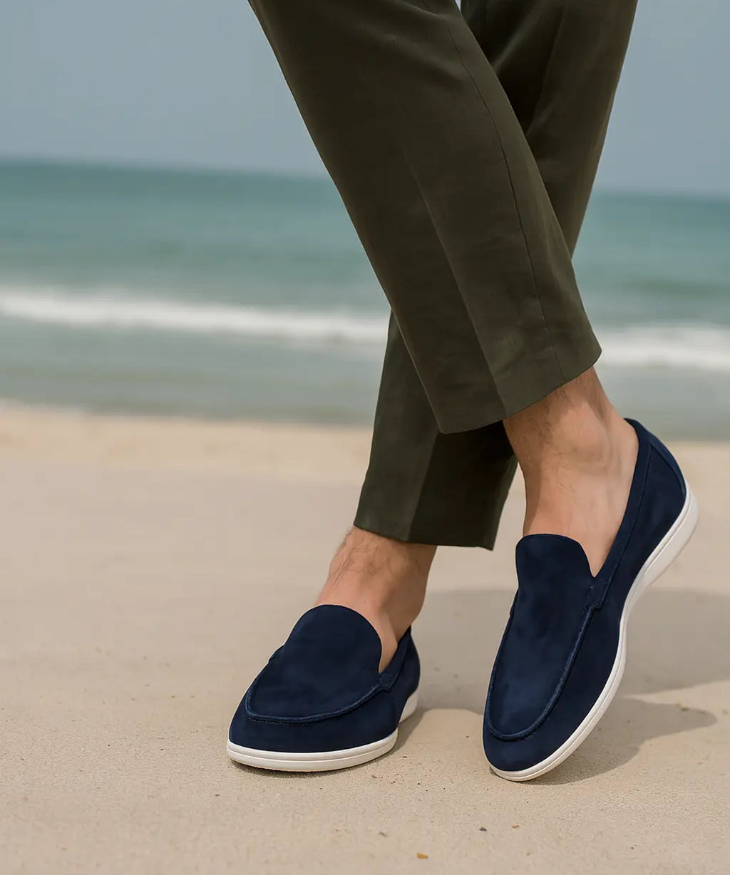 High Quality Classic Low Loafers shown in a lifestyle setting