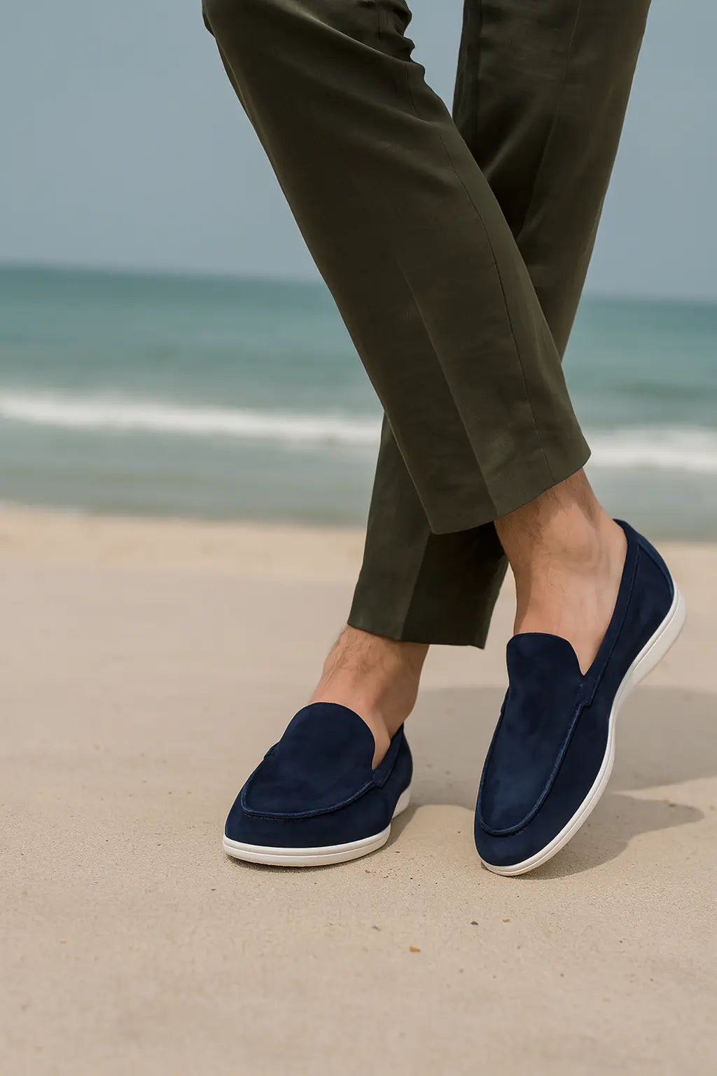 High Quality Classic Low Loafers shown in a lifestyle setting