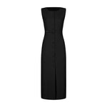 Front view of Black Isadora Dress