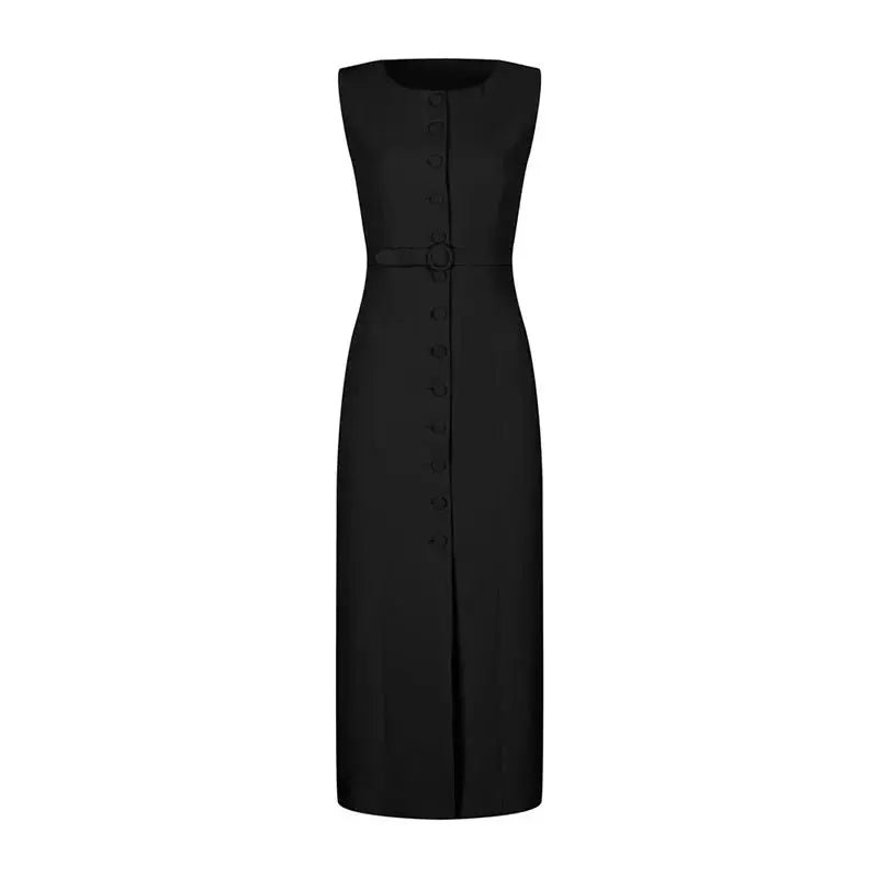 Front view of Black Isadora Dress