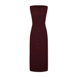 Front view of Burgundy Isadora Dress