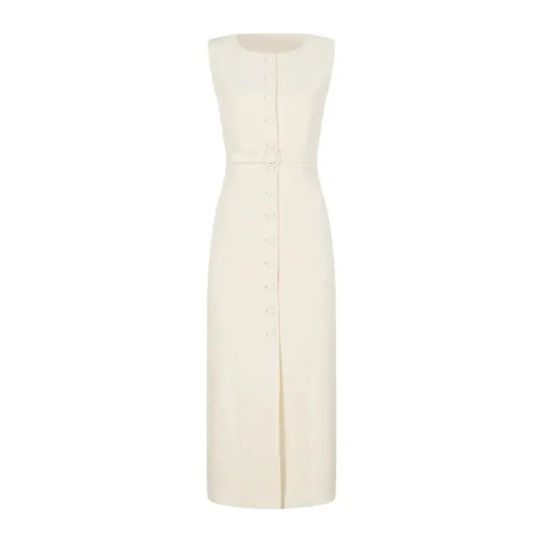 Front view of White Isadora Dress