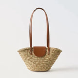 Front view of Isla Straw Bag