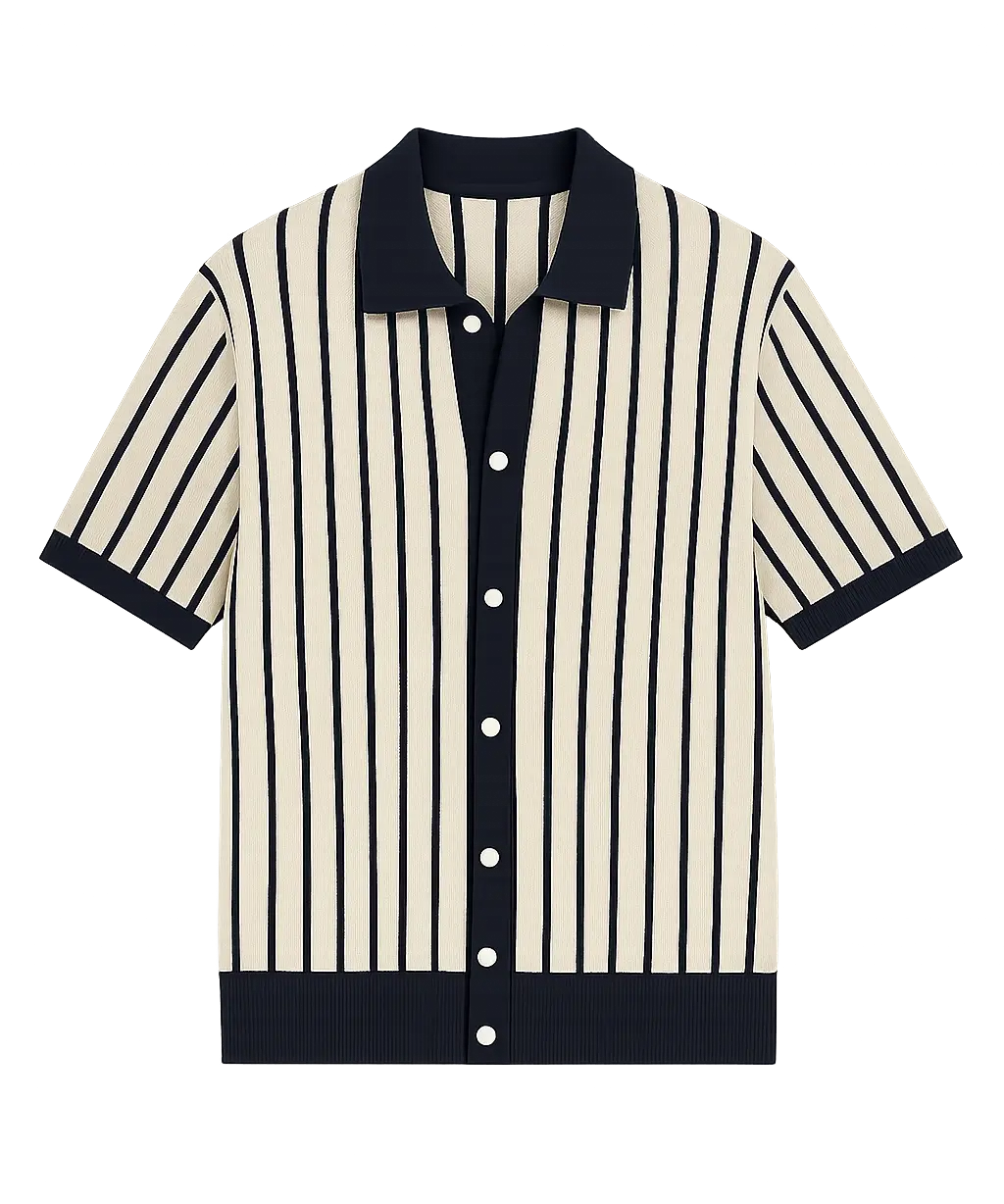 Front view of Beige Island Current Shirt