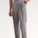 Close-up detail of Italian Business Casual Trousers Breathable, construction detail