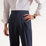 Close-up detail of Italian Business Casual Trousers Breathable, hardware detail