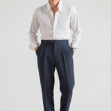 Close-up detail of Italian Business Casual Trousers Breathable