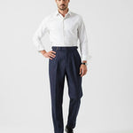 Back view of Italian Trousers Old Money Style Worsted Wool