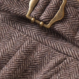 Close-up detail of Italian Trousers Old Money Style Worsted Wool