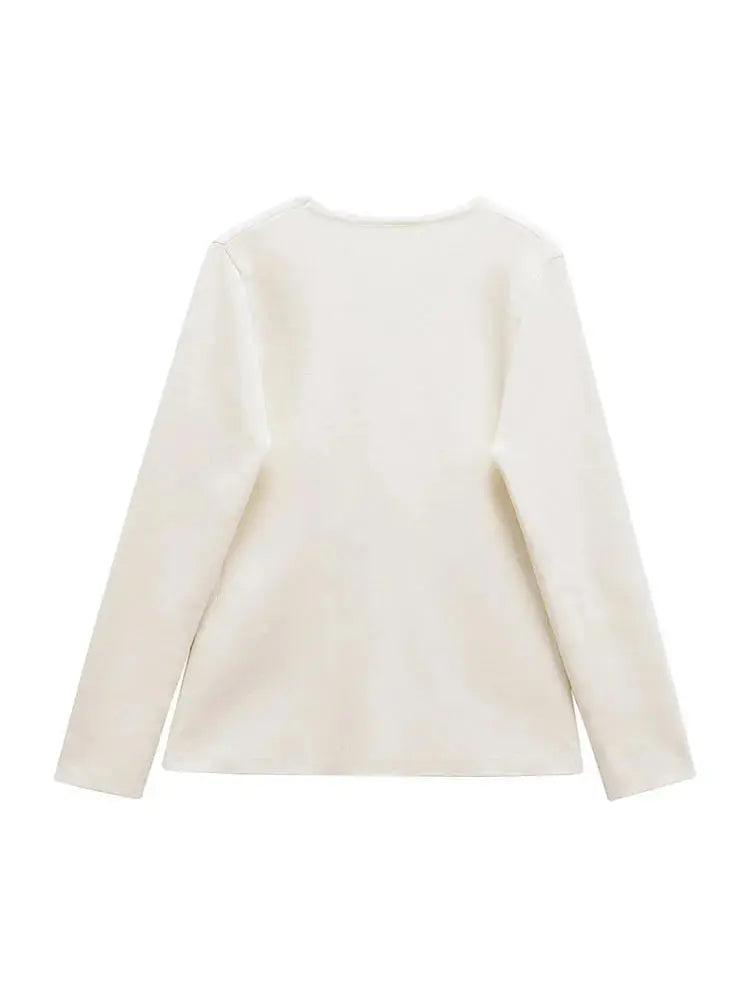 Back view of Ivory Cardigan