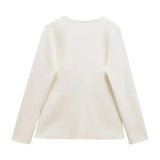 Back view of Ivory Cardigan