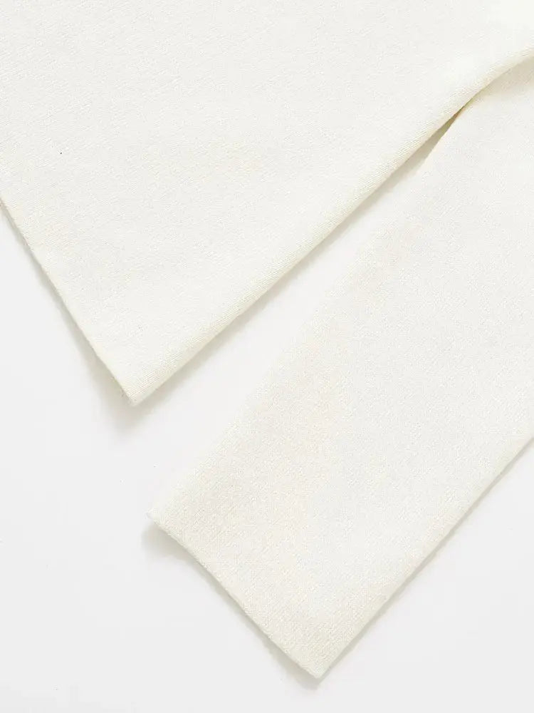 Close-up detail of Ivory Cardigan, construction detail