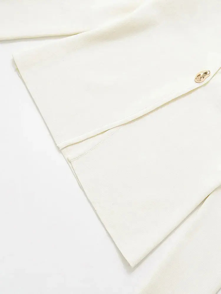 Close-up detail of Ivory Cardigan, fabric detail