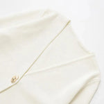 Close-up detail of Ivory Cardigan