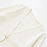 Close-up detail of Ivory Cardigan