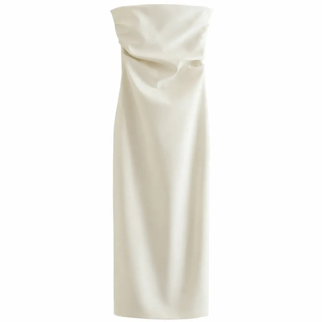 Front view of Beige June Dress