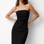 June Dress shown in a lifestyle setting, full length view