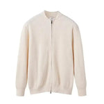 Front view of Apricot Knitted Two-Zip Sweater