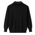 Back view of Knitted Zip-Up Sweater