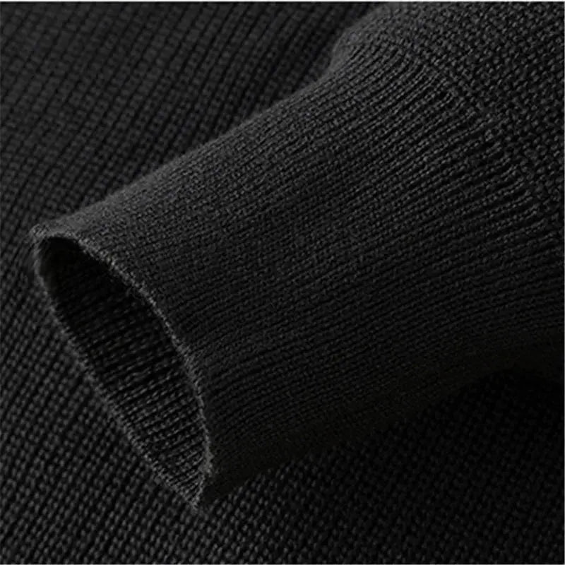 Close-up detail of Knitted Zip-Up Sweater