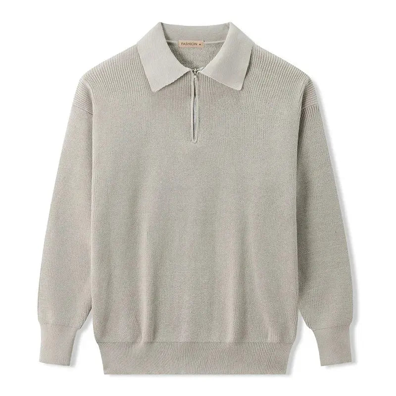 Front view of Knitted Zip-Up Sweater, alternate view
