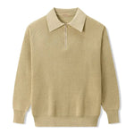 Front view of Knitted Zip-Up Sweater, full view