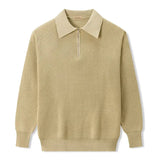 Front view of Knitted Zip-Up Sweater, full view