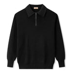Front view of Knitted Zip-Up Sweater