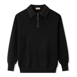Front view of Knitted Zip-Up Sweater