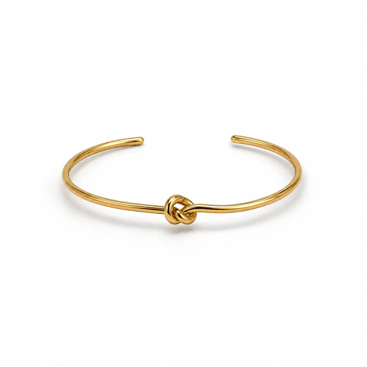 Front view of Golden Tie Bracelet, alternate view