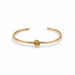 Front view of Golden Tie Bracelet, alternate view