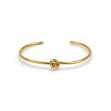 Front view of Golden Tie Bracelet, alternate view