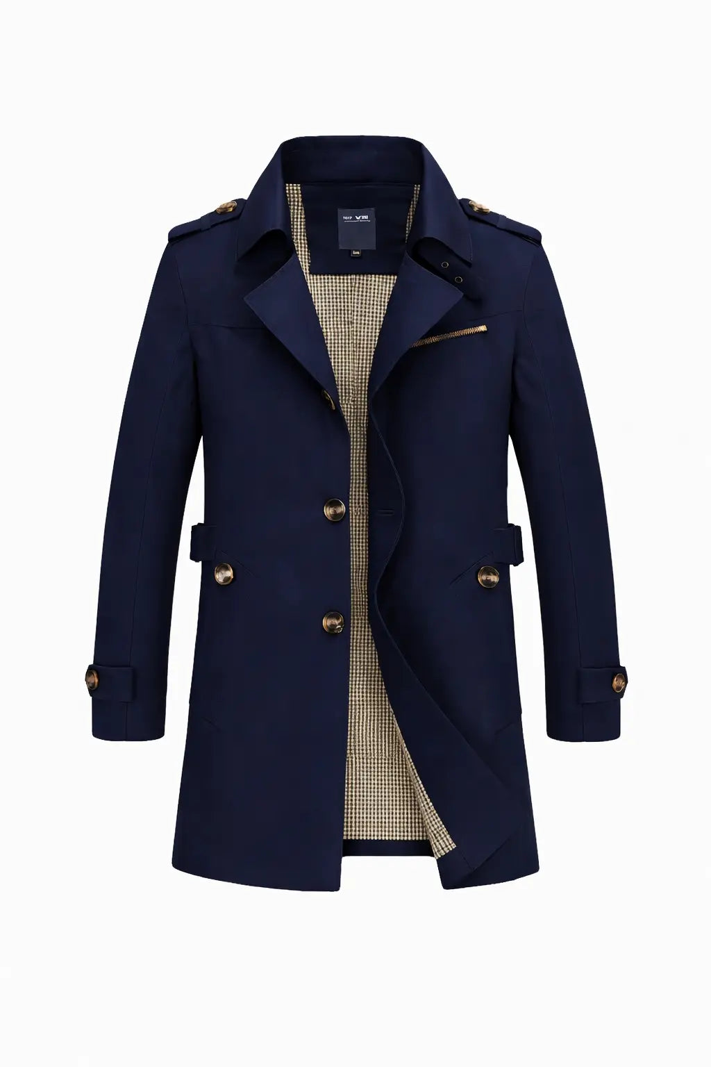 Front view of Navy Blue Le Marquis Coat