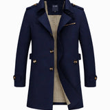 Front view of Navy Blue Le Marquis Coat