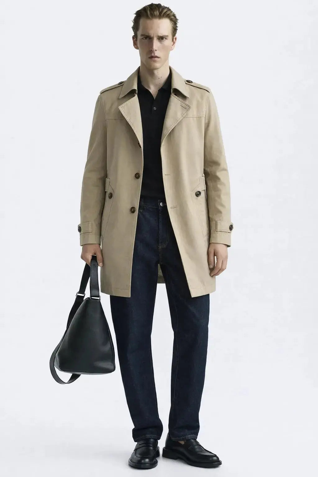 Le Marquis Coat shown in a lifestyle setting, alternate view