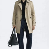 Le Marquis Coat shown in a lifestyle setting, alternate view