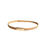 Front view of Apricot Leather Belt