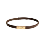 Front view of Brown Leather Belt