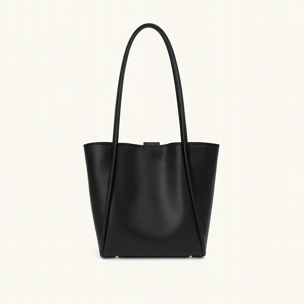 Front view of Leather button bag, alternate view