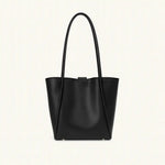 Front view of Leather button bag, alternate view