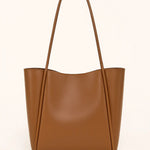 Open Leather button bag showing the interior