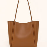 Open Leather button bag showing the interior